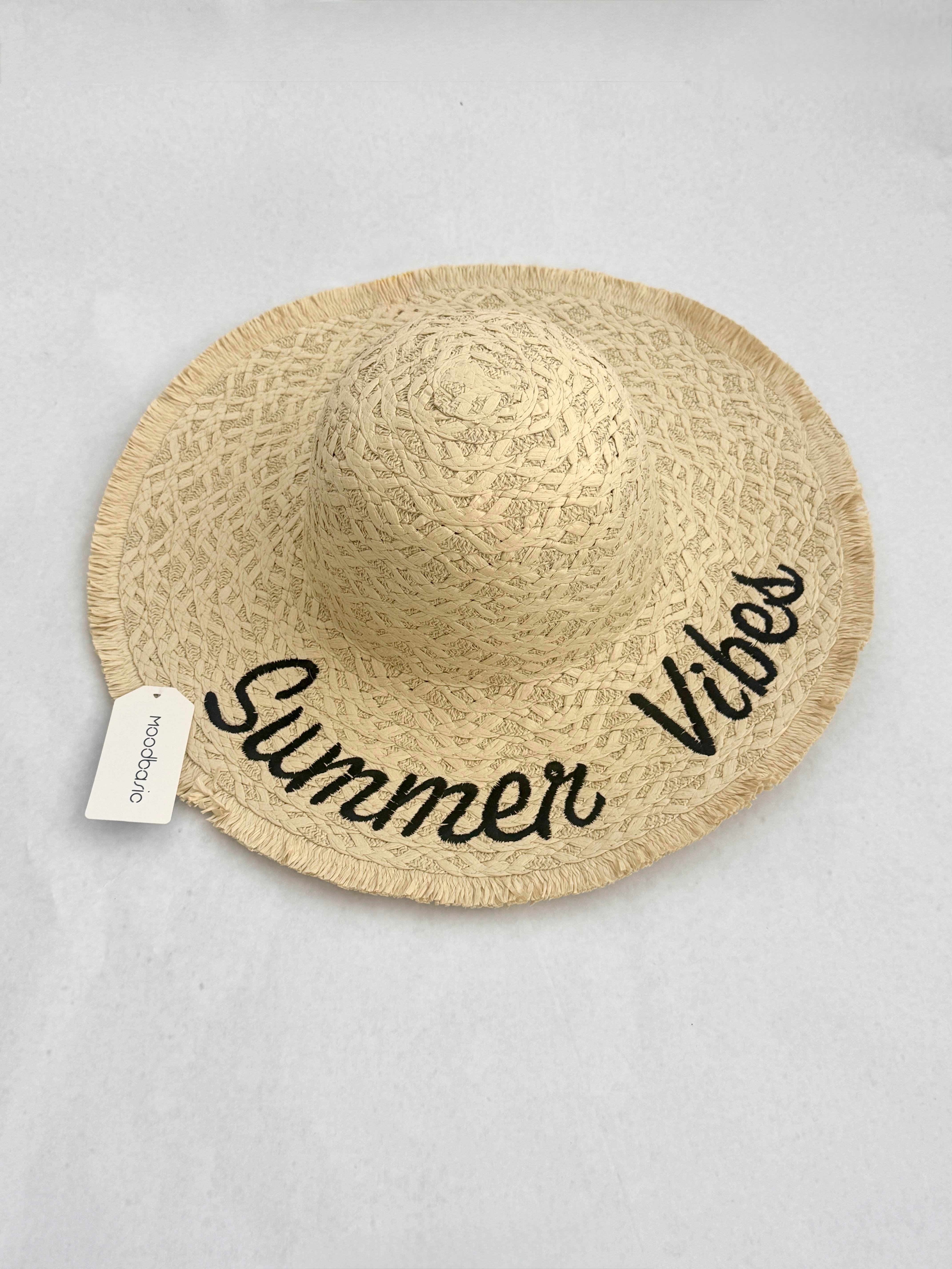 SUMMER YAZILI NAKIŞLI  HASIR ŞAPKA