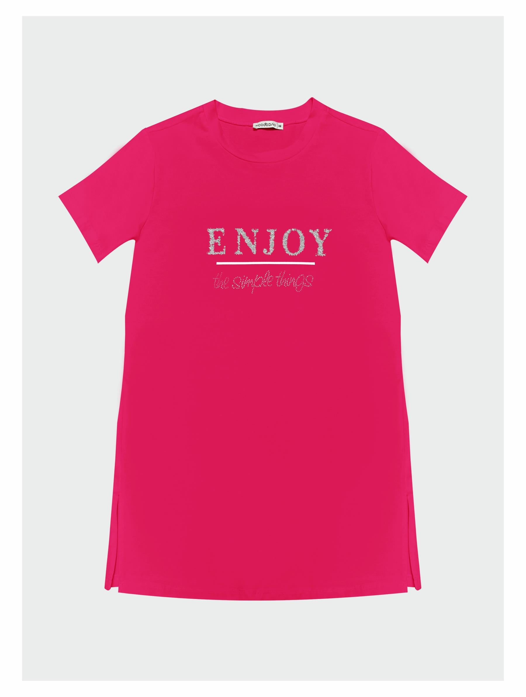 YAZILI TAŞLI BASKILI T-SHIRT