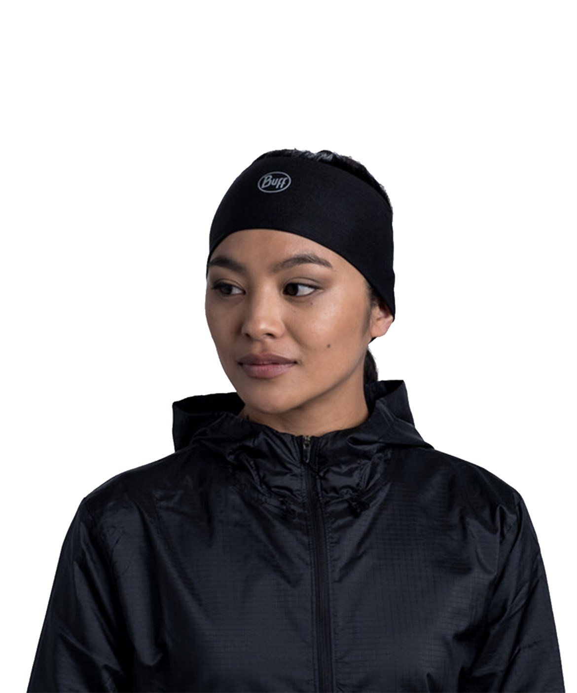 BUFF COOLNET UV® WIDE HEADBAND SOLID BLACK