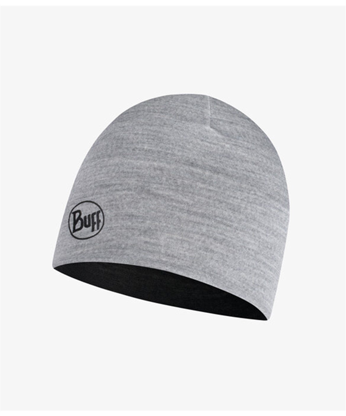 BUFF MERINO LIGHTWEIGHT BEANIE BLACK - GREY