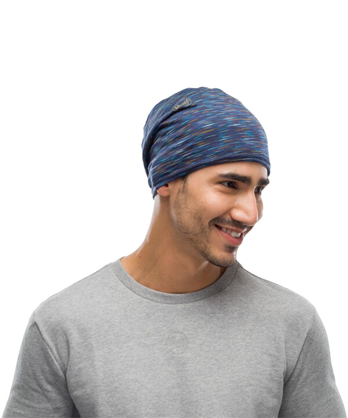 BUFF MERINO LIGHTWEIGHT MULTISTRIPES DENIM