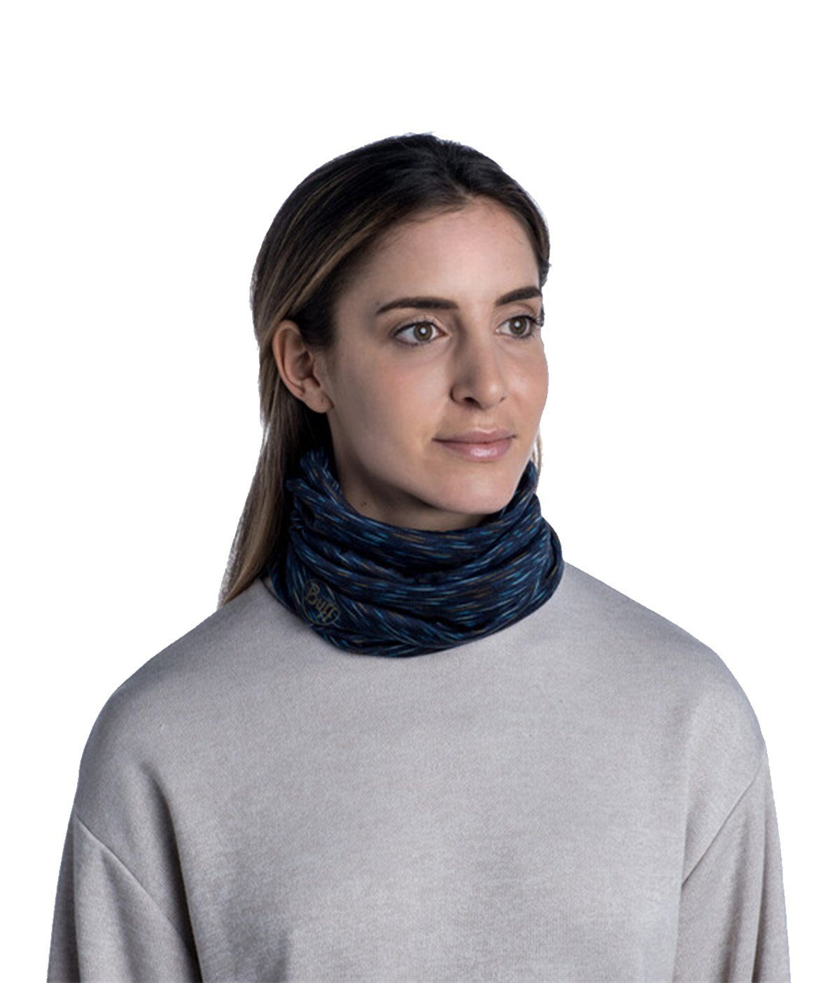 BUFF MERINO LIGHTWEIGHT MULTISTRIPES DENIM