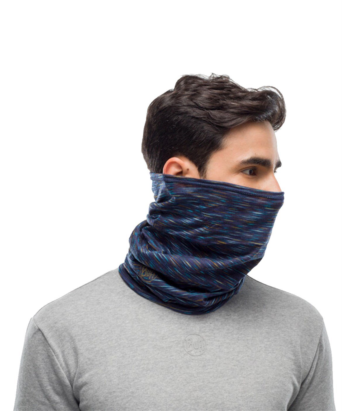 BUFF MERINO LIGHTWEIGHT MULTISTRIPES DENIM