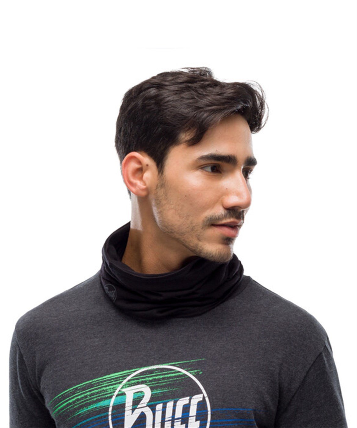 BUFF MERINO LIGHTWEIGHT SOLID BLACK