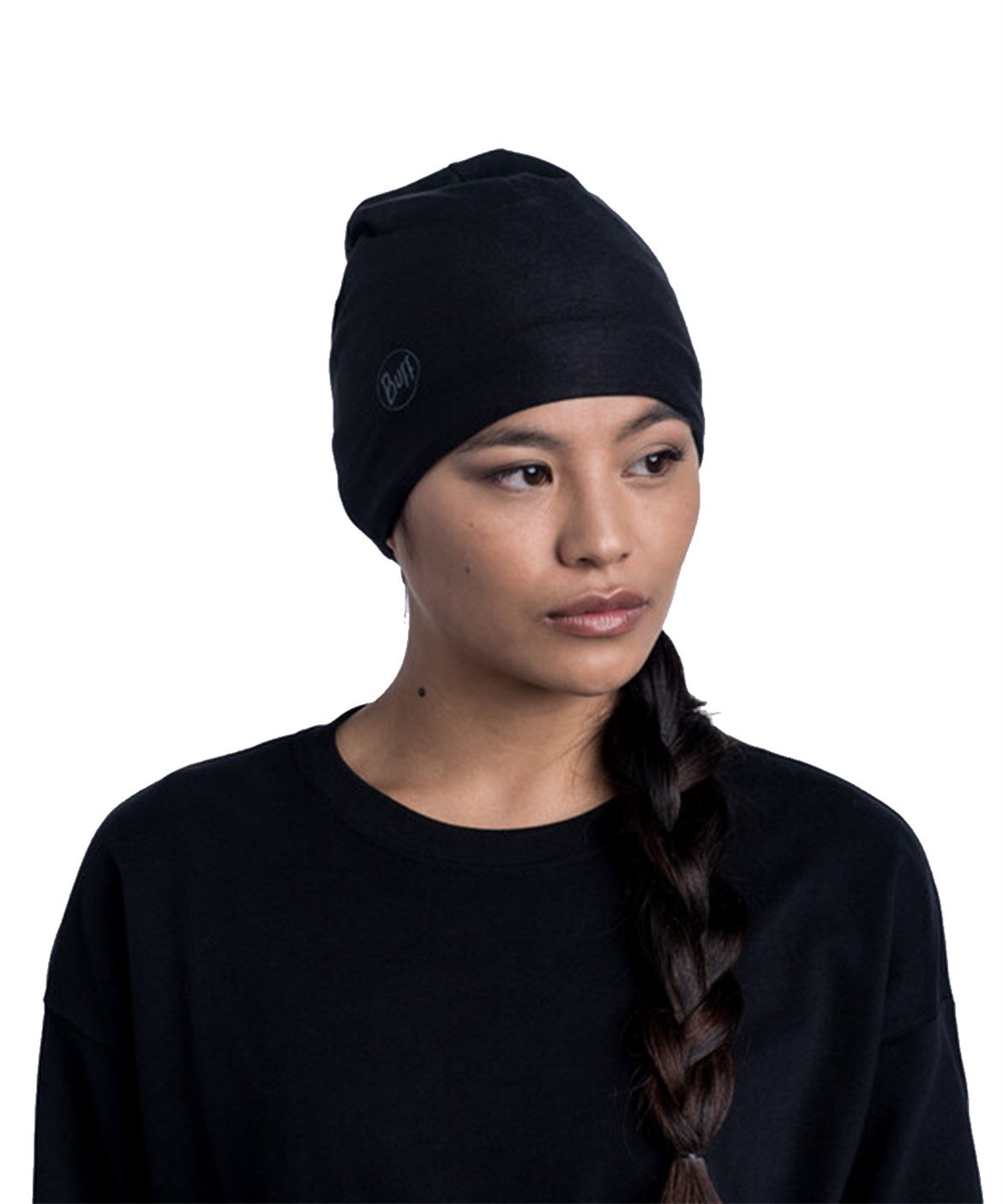 BUFF POLAR & ECOSTRETCH BEANIE SOLID BLACK
