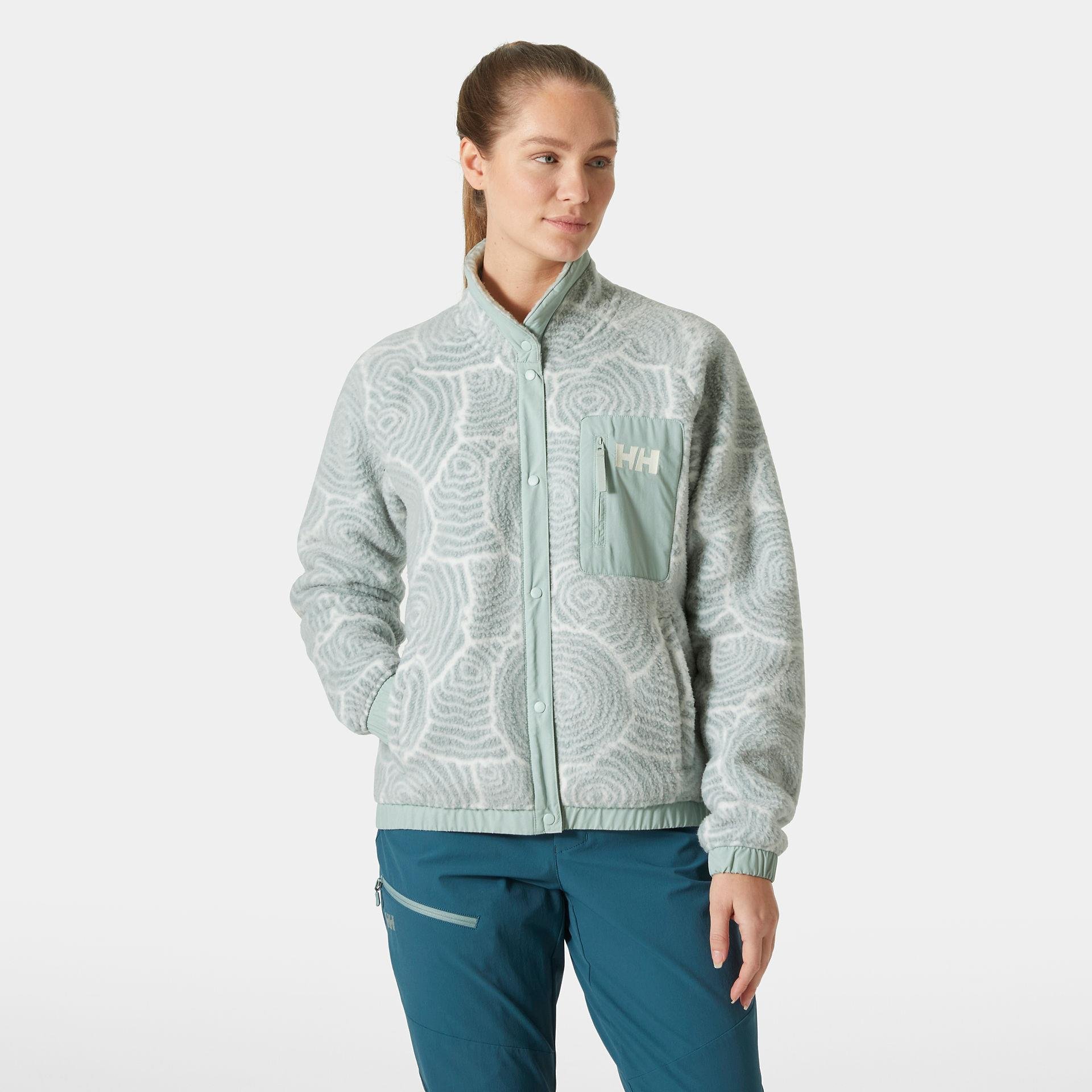 HELLY HANSEN W IMPERIAL PRINTED PILE SNAP MONT