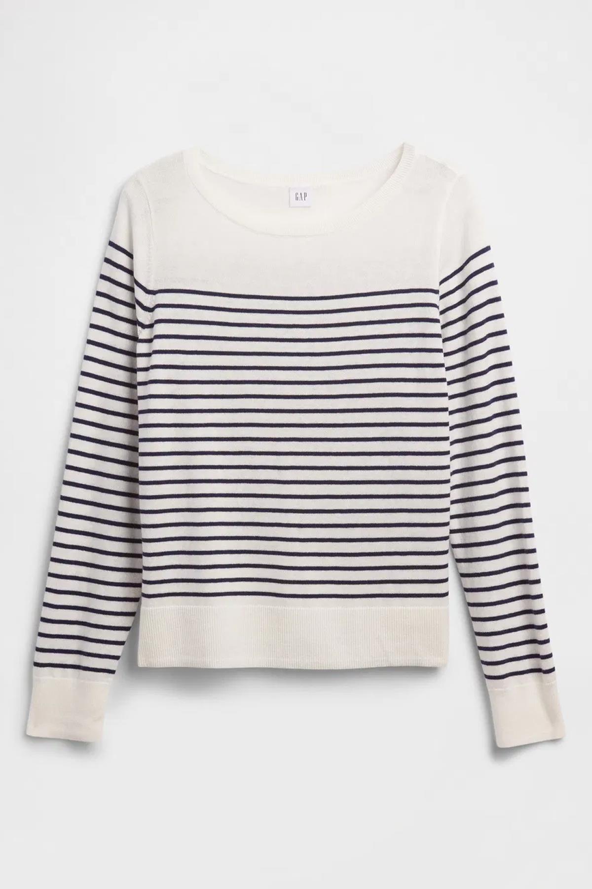 Gap V-Bella Boatneck Stripe Kadın Sweatshirt 791472003
