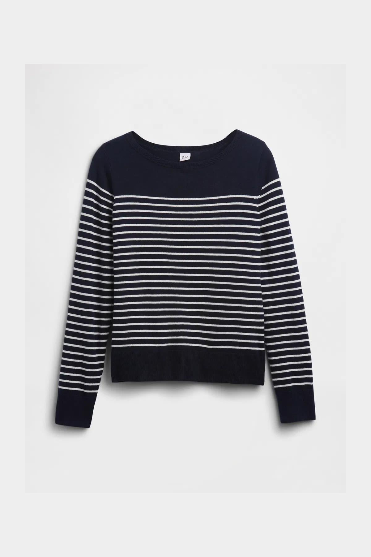Gap V-Bella Boatneck Stripe Kadın Sweatshirt 791472001