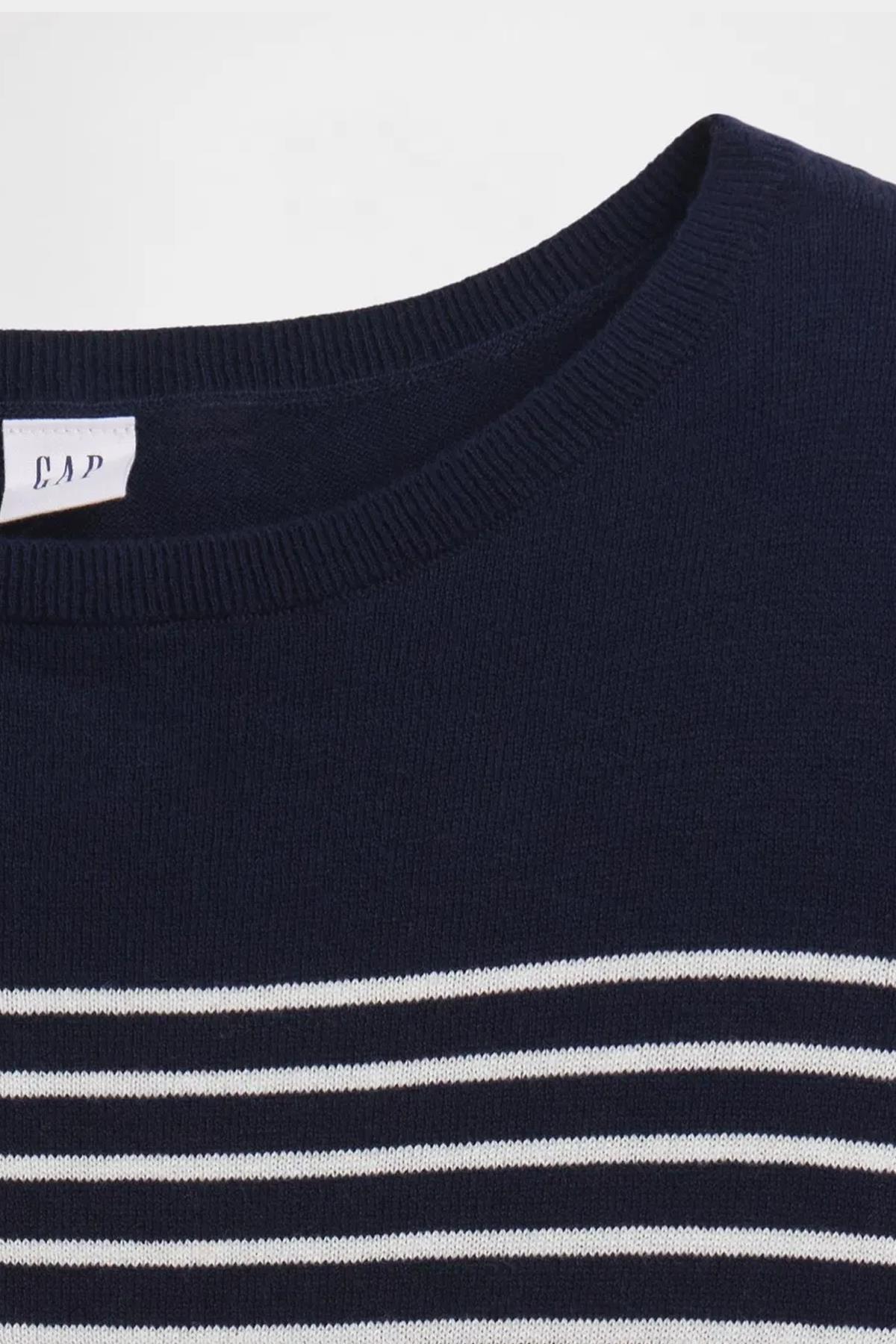 Gap V-Bella Boatneck Stripe Kadın Sweatshirt 791472001