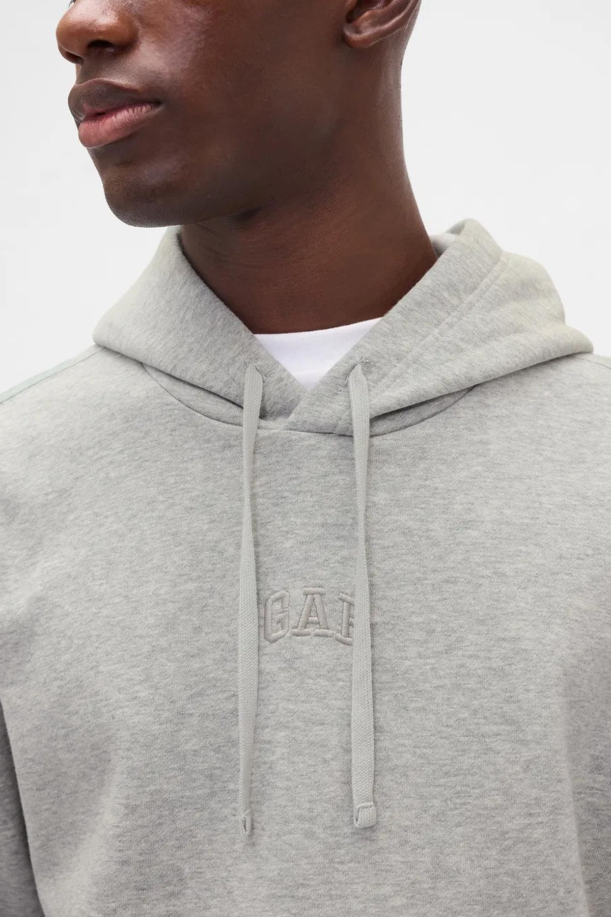 Gap V-Frch Tonal Mini Logo Erkek Sweatshirt 795625000