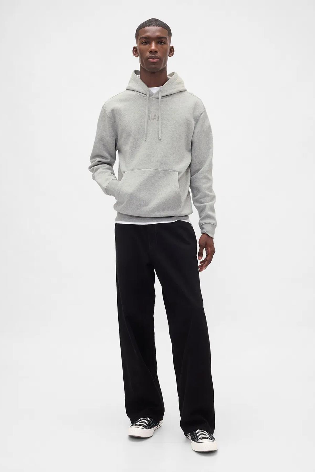 Gap V-Frch Tonal Mini Logo Erkek Sweatshirt 795625000