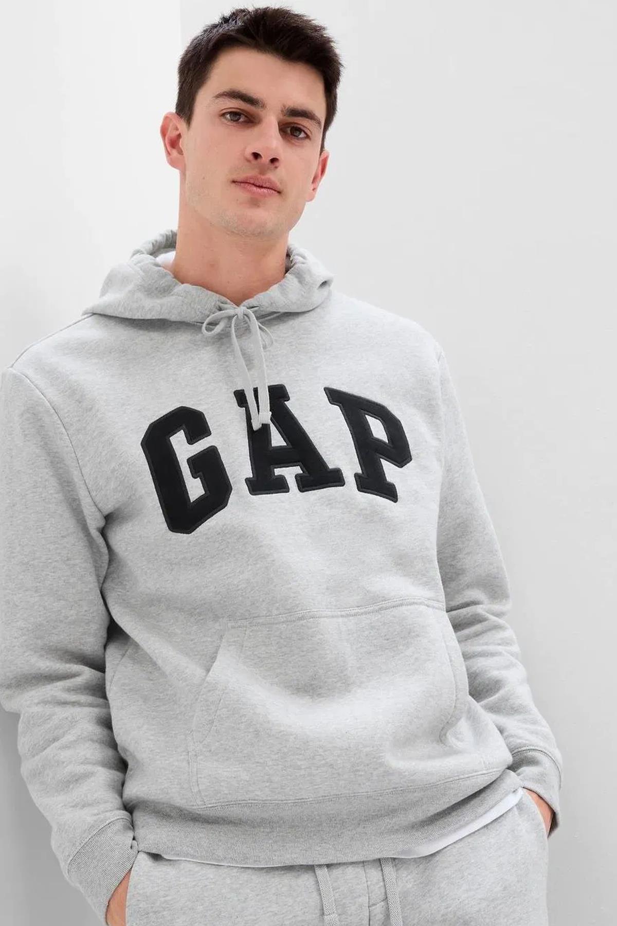 Gap V-Heritage Logo Erkek Sweatshirt 850834001