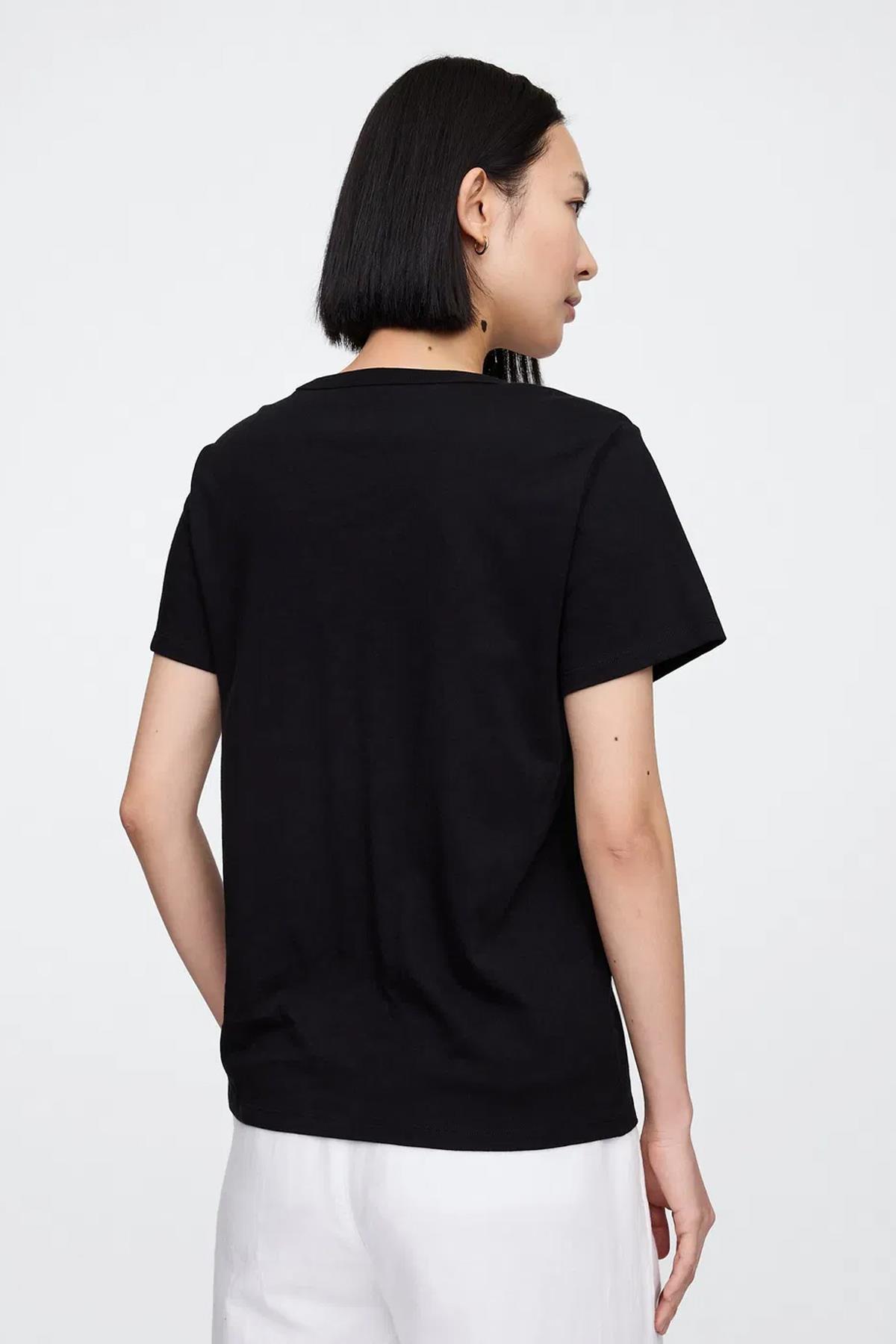 Gap V-SS Fav V Solid Kadın Tişört