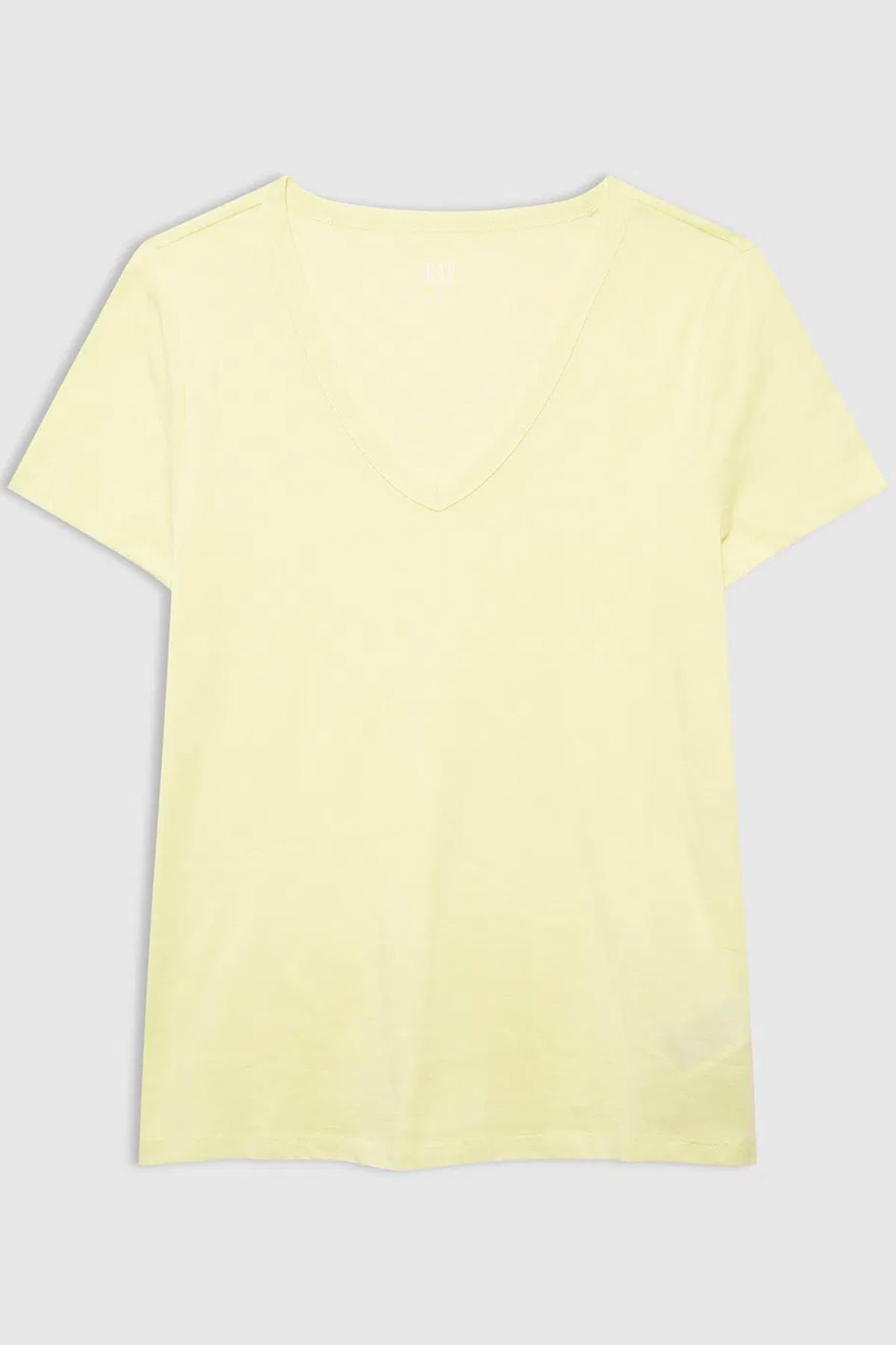 Gap V-SS Fav V Solid Kadın Tişört