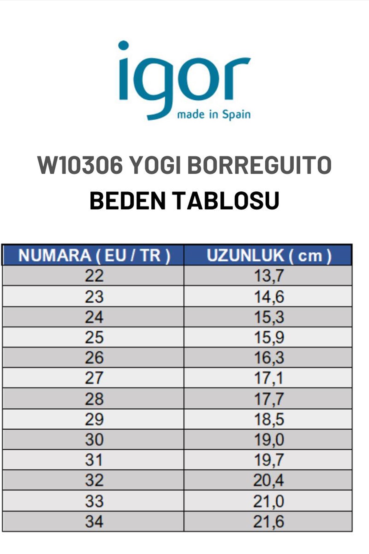 Igor Yogi Borreguito Çocuk Bot W10306-003