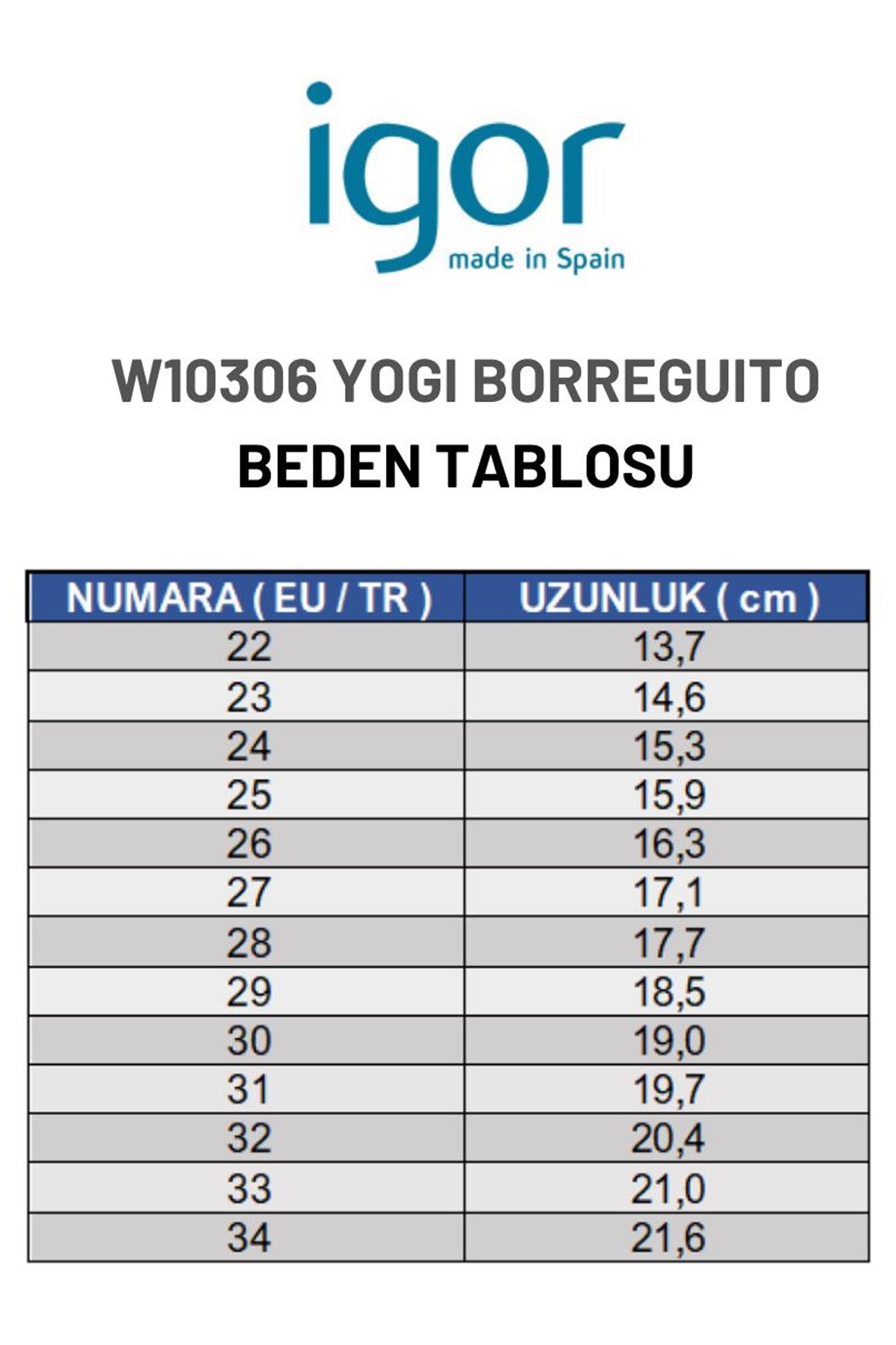 Igor Yogi Borreguito Çocuk Bot W10306-004