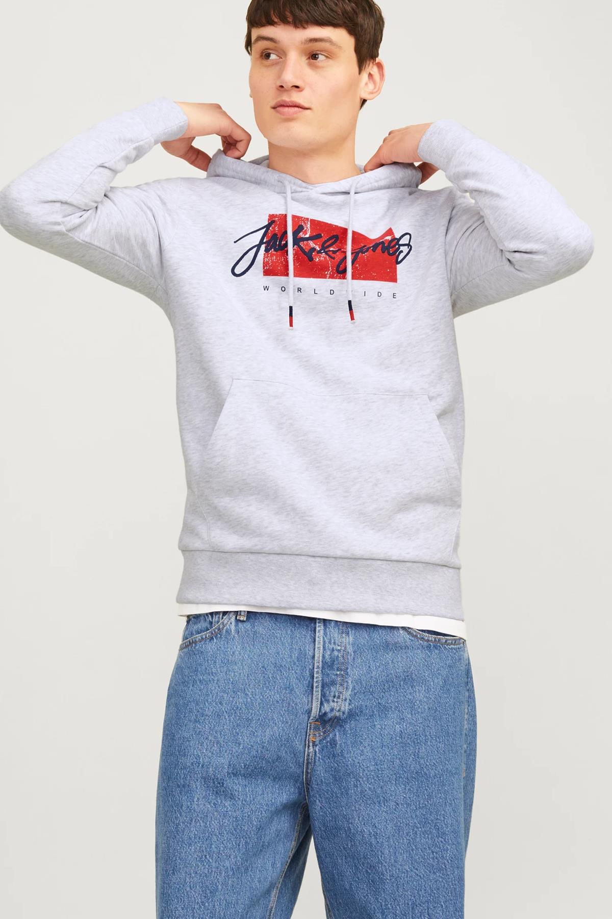 Jack & Jones Tiley Kapüşonlu Erkek Sweat 12256807