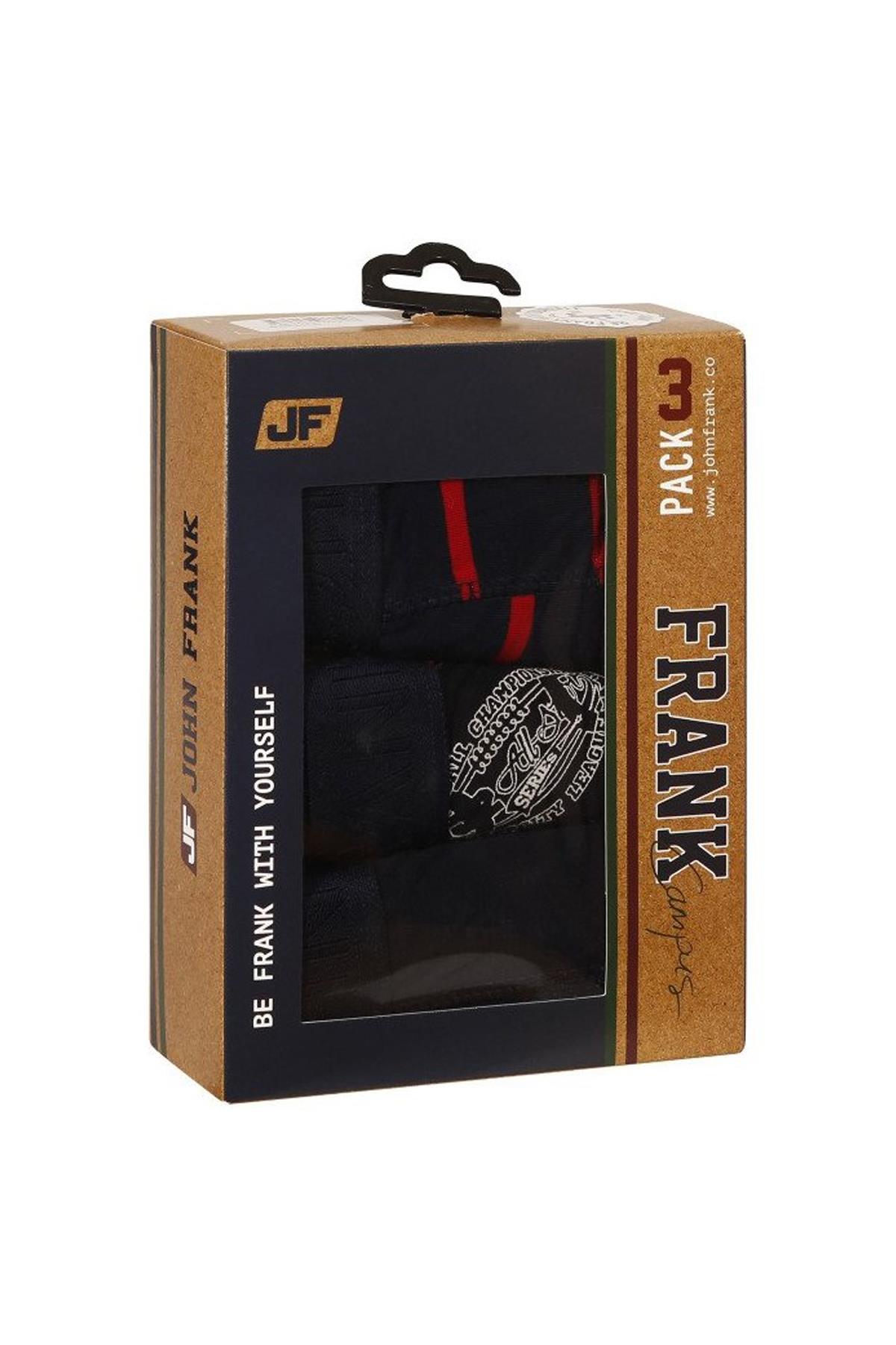John Frank Üçlü Campus Erkek Boxer JF3BCA12