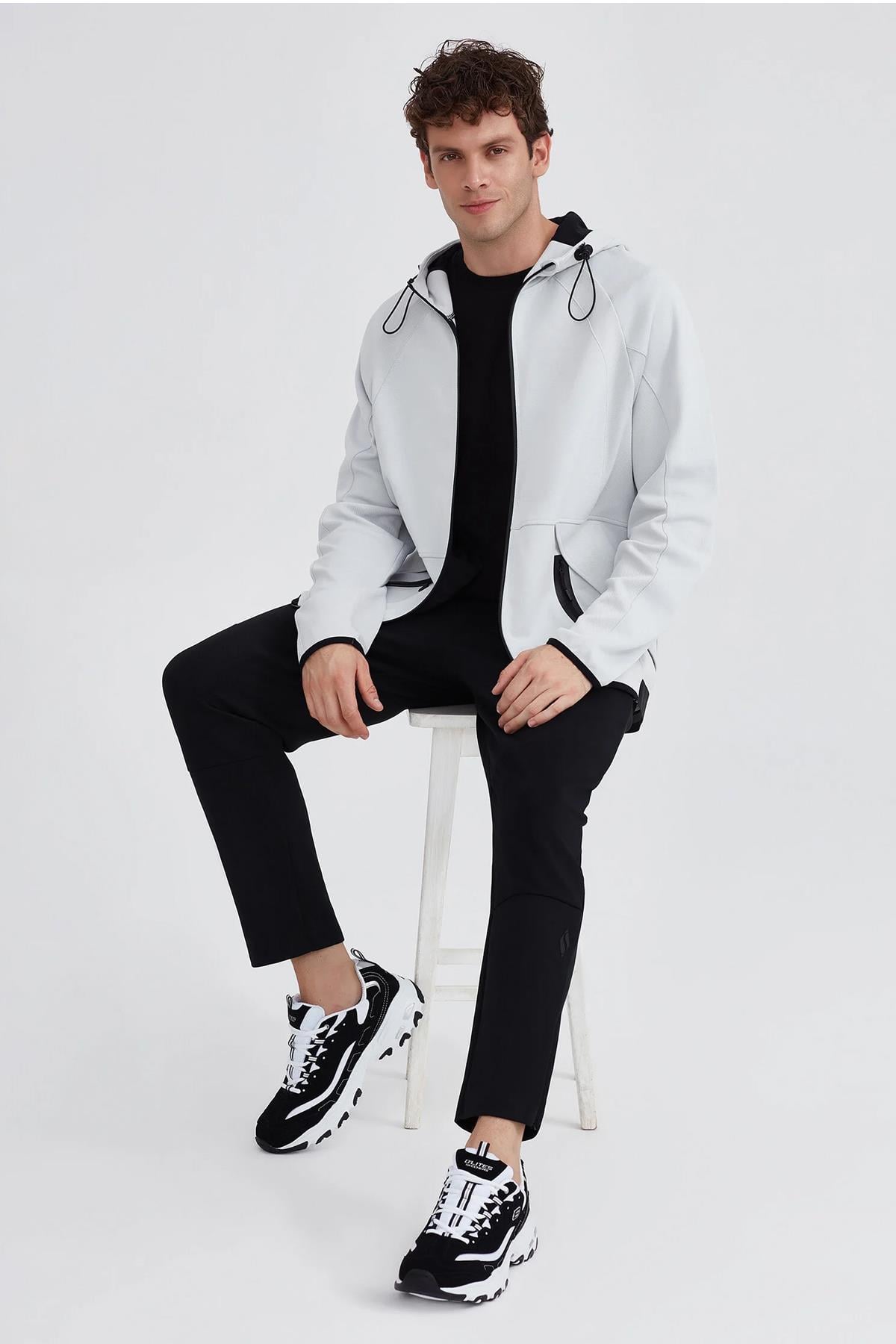Skechers 2XI-Lock Full Zip Hoodie Erkek Sweatshirt S232184-043