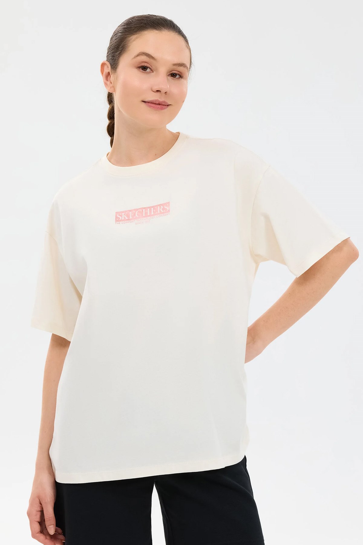 Skechers Oversize Graphic Kadın Tişört S2610063-3855