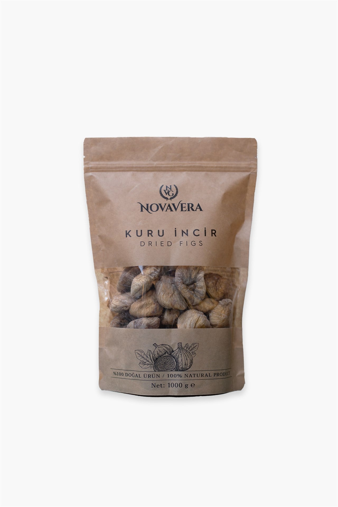 Nova Vera Kuru İncir (İri Boy Doğal Dağ İnciri) 1 kg
