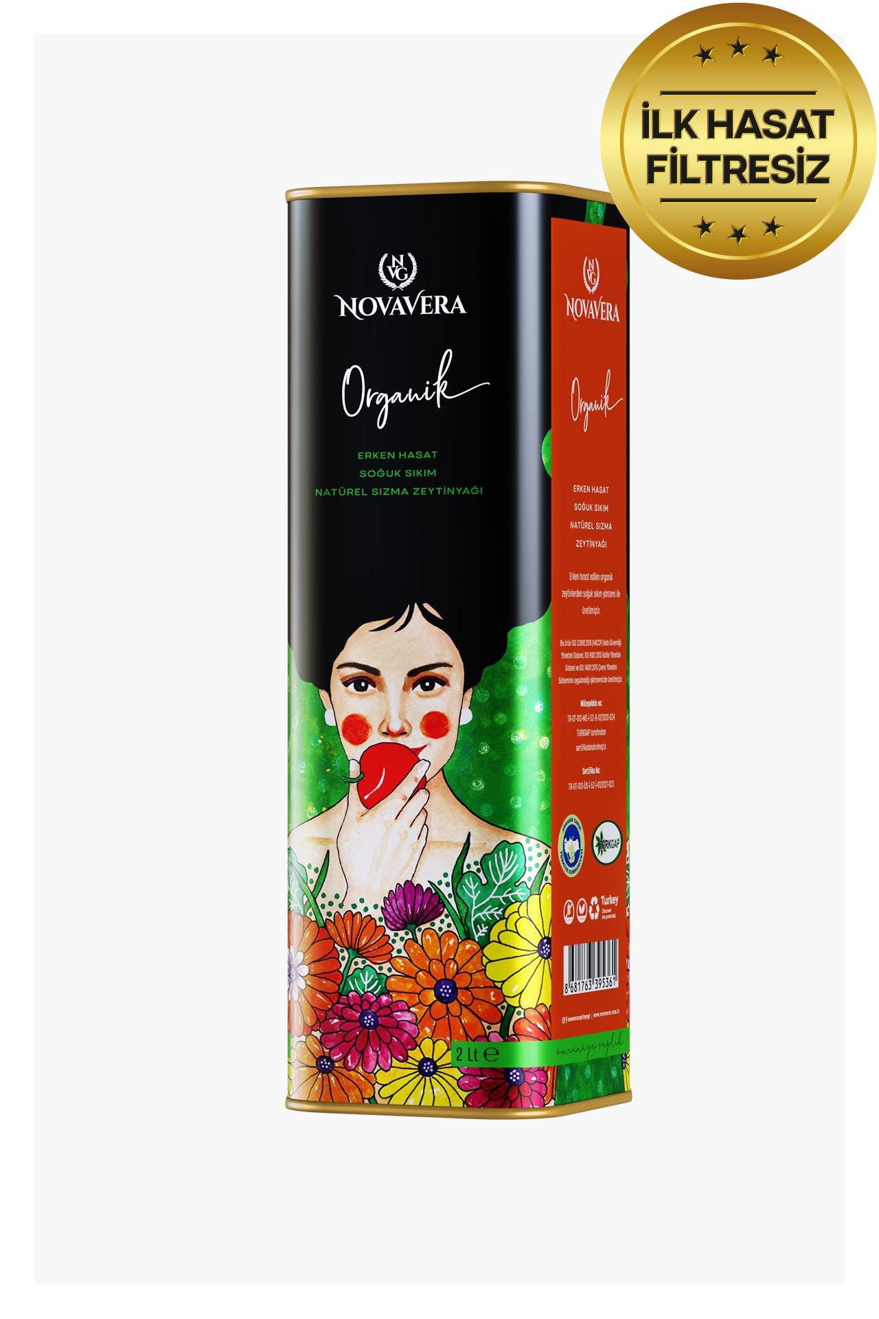 Organik İlk Hasat Filtresiz Naturel Sızma Zeytinyağı 2 lt