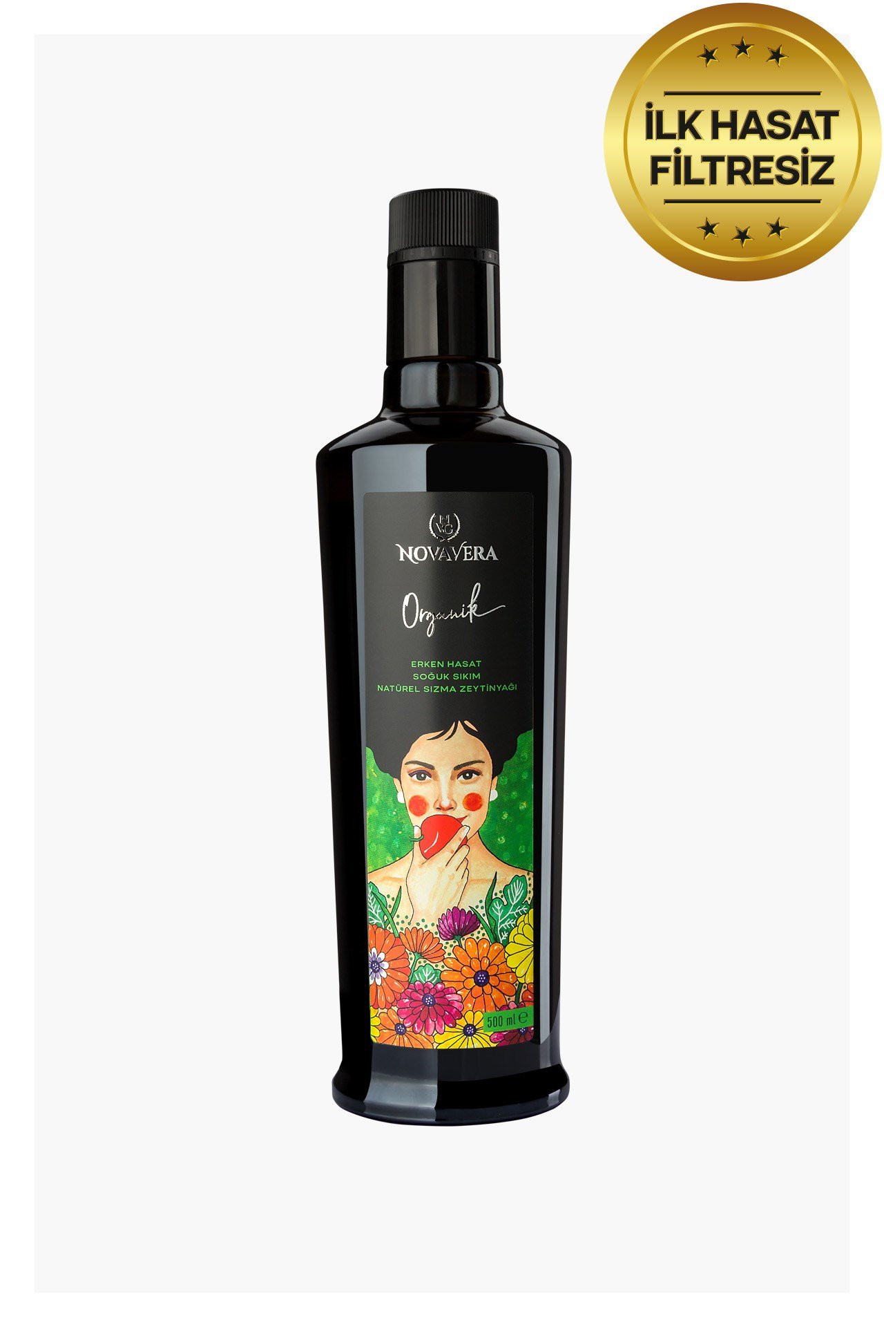 Organik İlk Hasat Filtresiz Naturel Sızma Zeytinyağı 500 ml