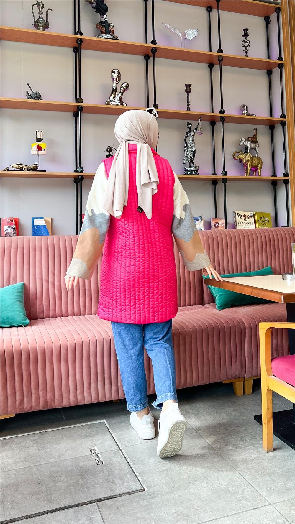 Ahenk Kapitone Yelek - FUŞYA