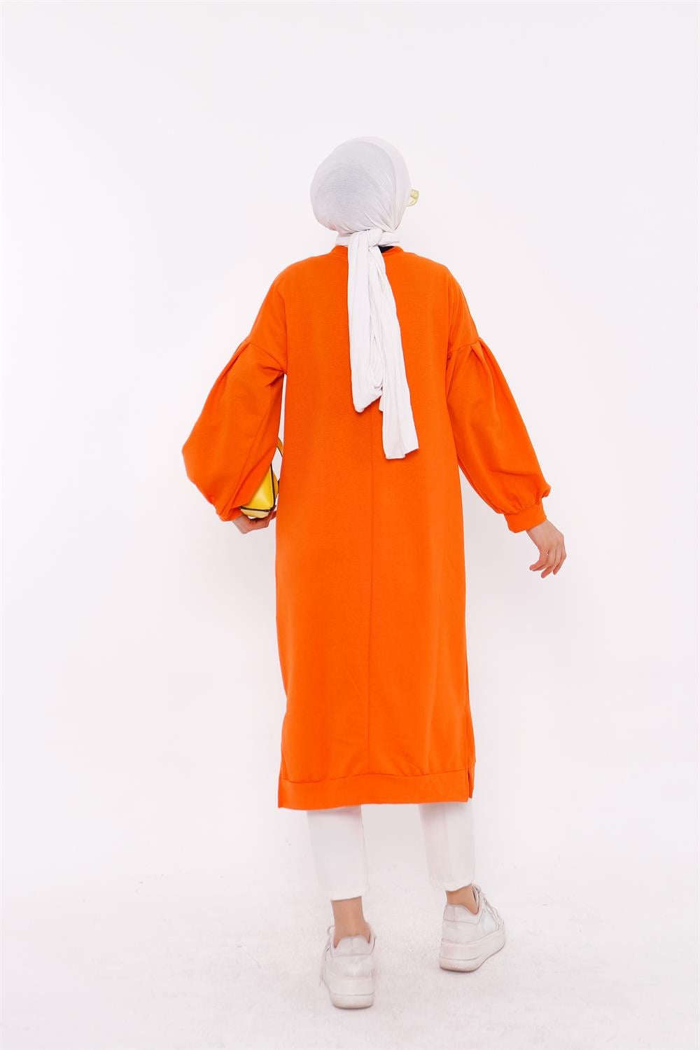 Balon Kol Midi Boy Sweatshirt Oranj