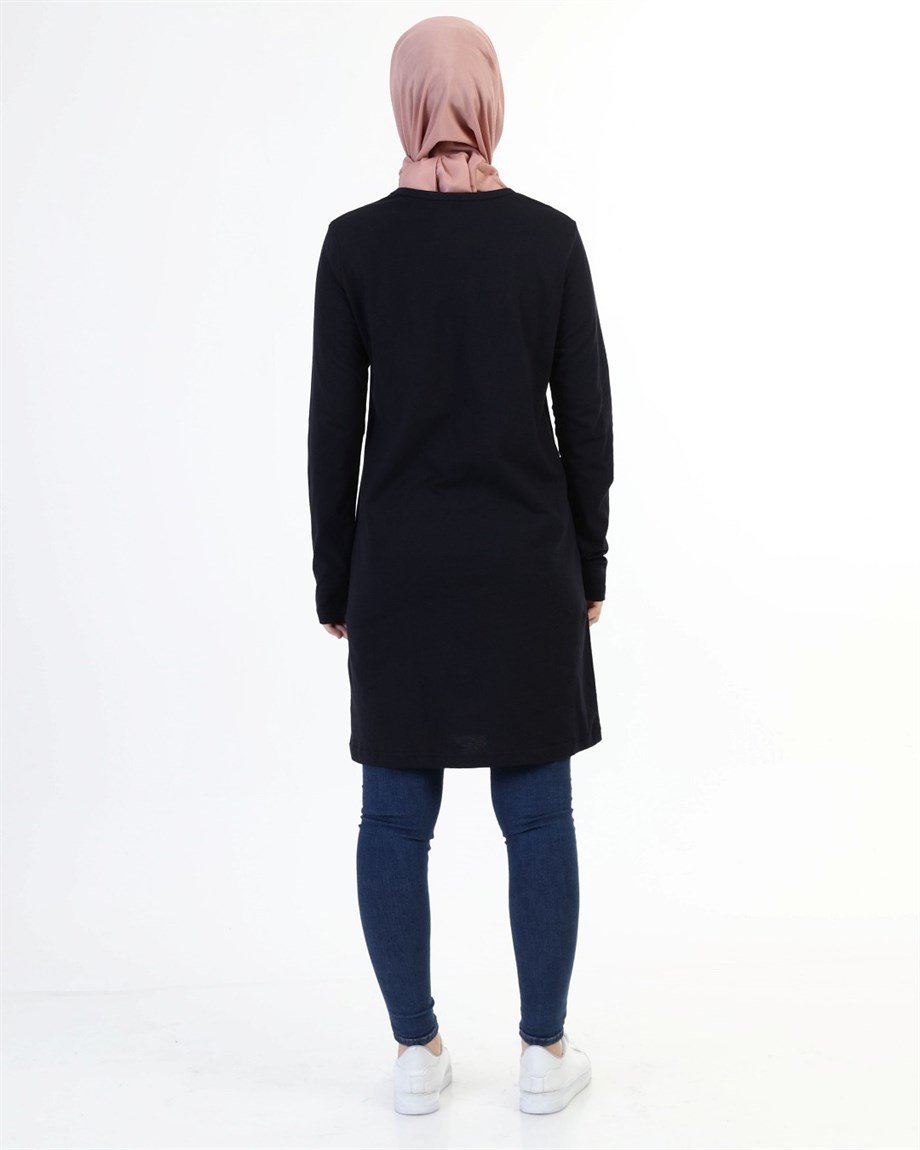 Baskılı Tunik Lacivert (6013)