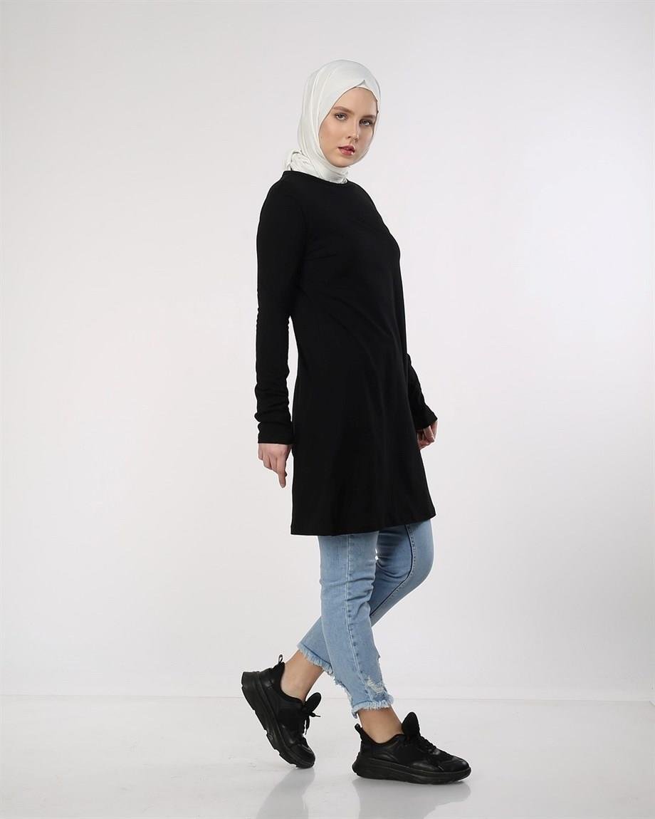 Baskılı Tunik Siyah (6016)