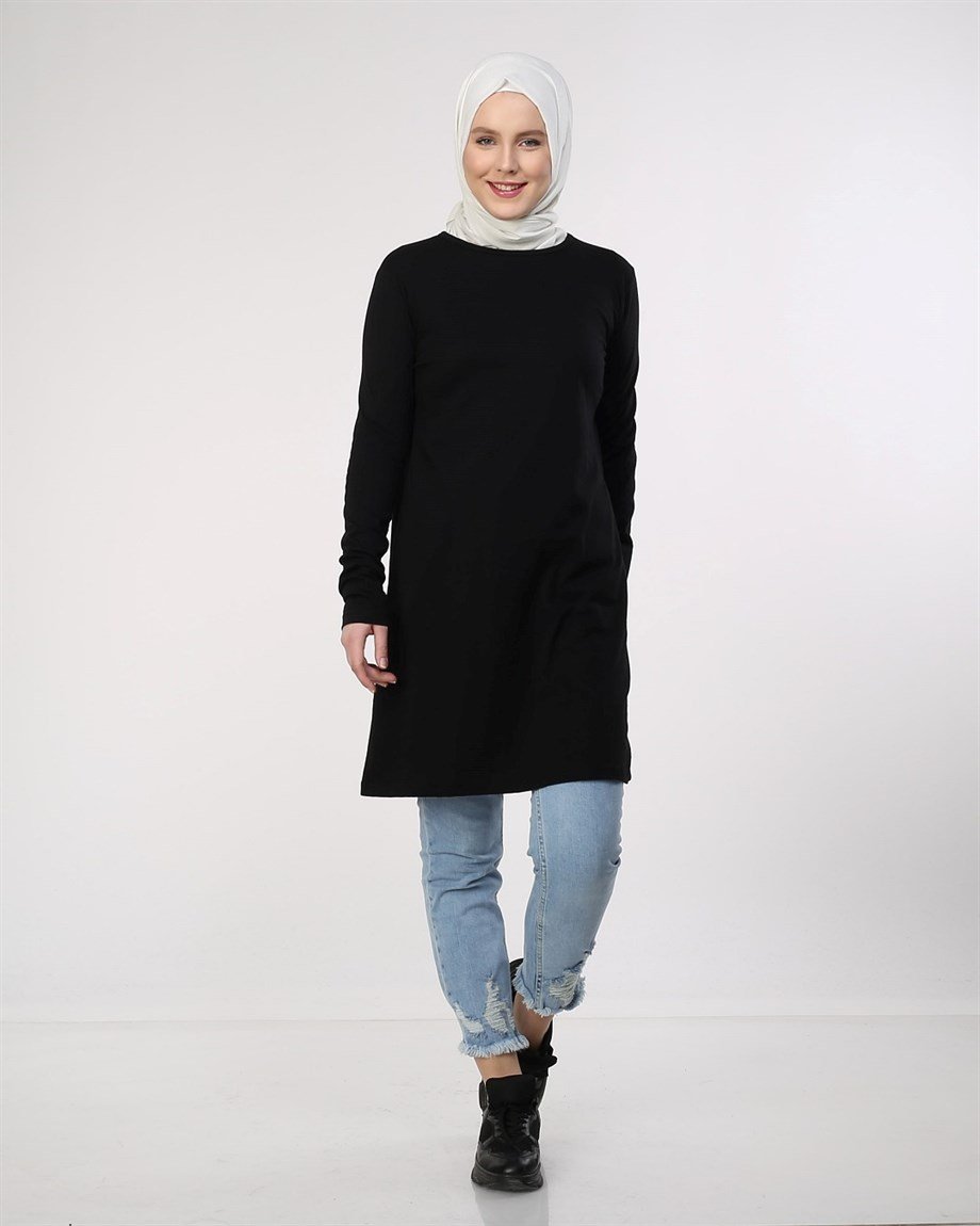 Baskılı Tunik Siyah (6016)