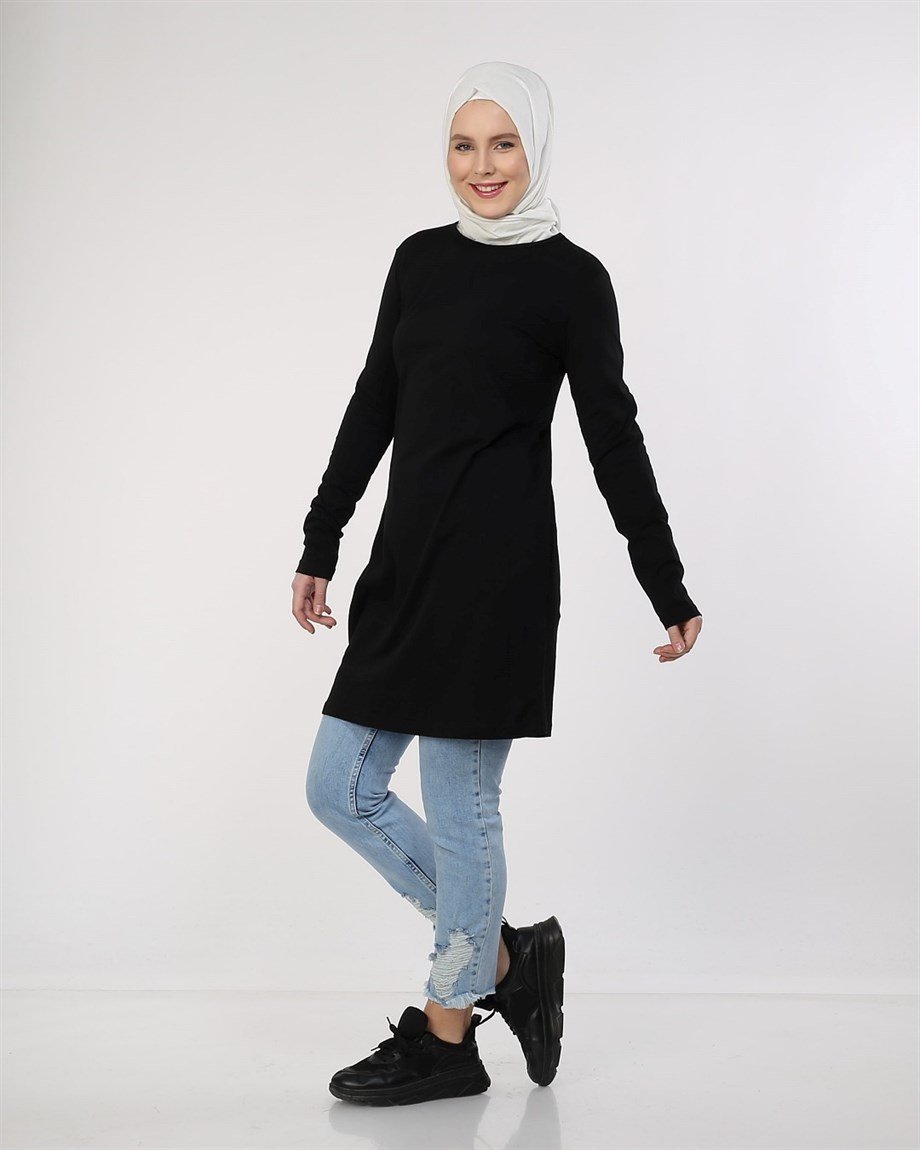 Baskılı Tunik Siyah (6016)