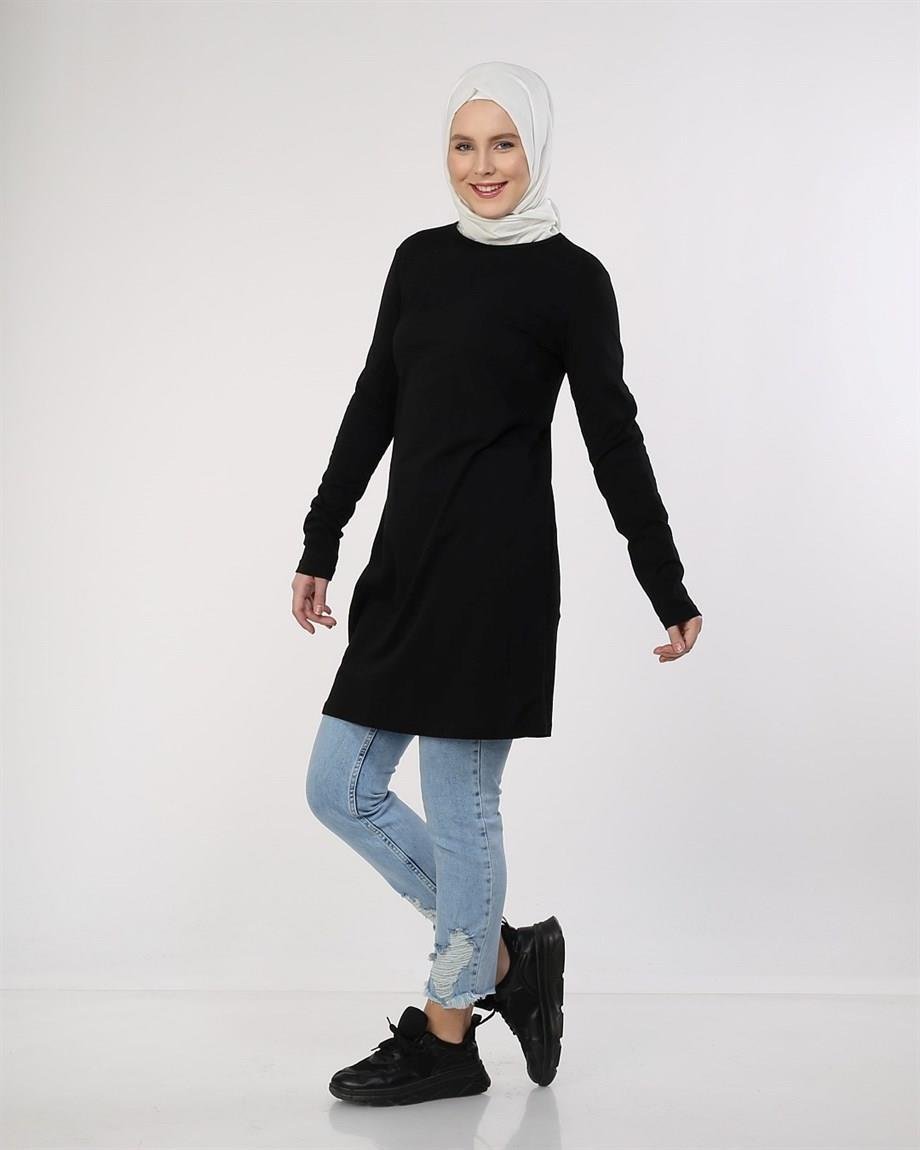 Baskılı Tunik Siyah (6016)