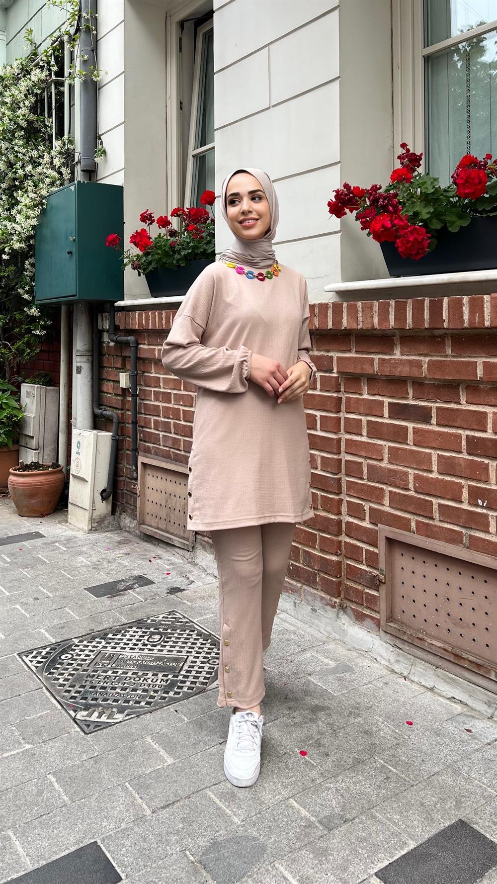 Candy İkili Takım Bej
