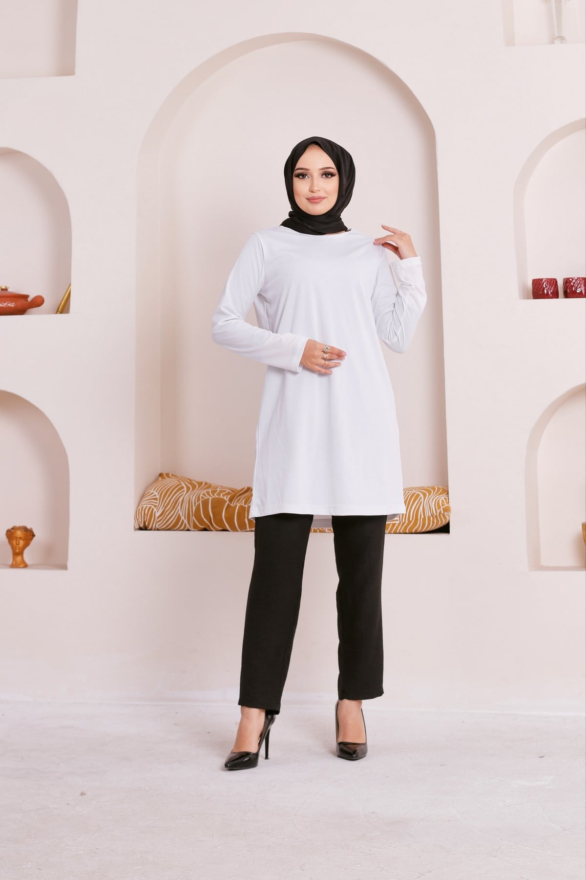 DOĞA Basic Tunik - BEYAZ
