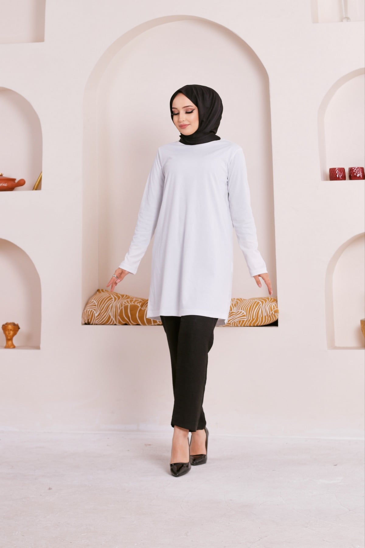 DOĞA Basic Tunik - BEYAZ