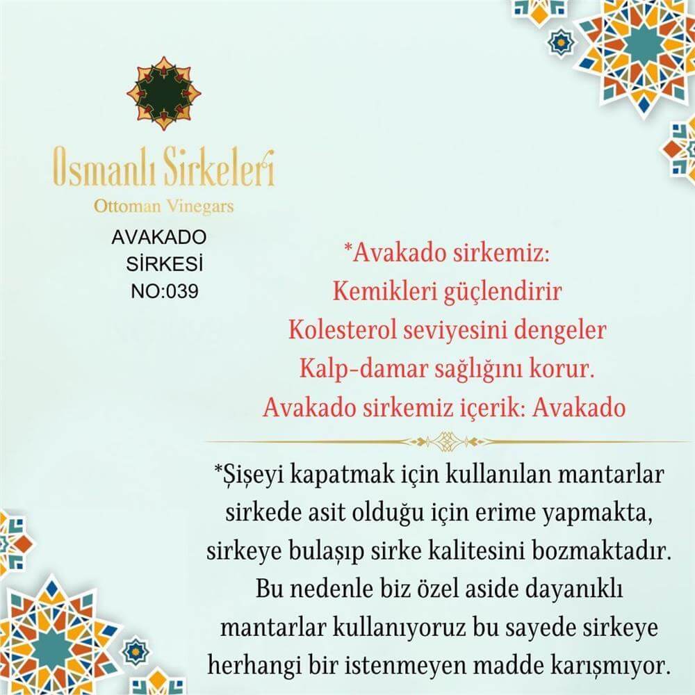 Egzotik - 02. Avakado Sirkesi - 500 ml