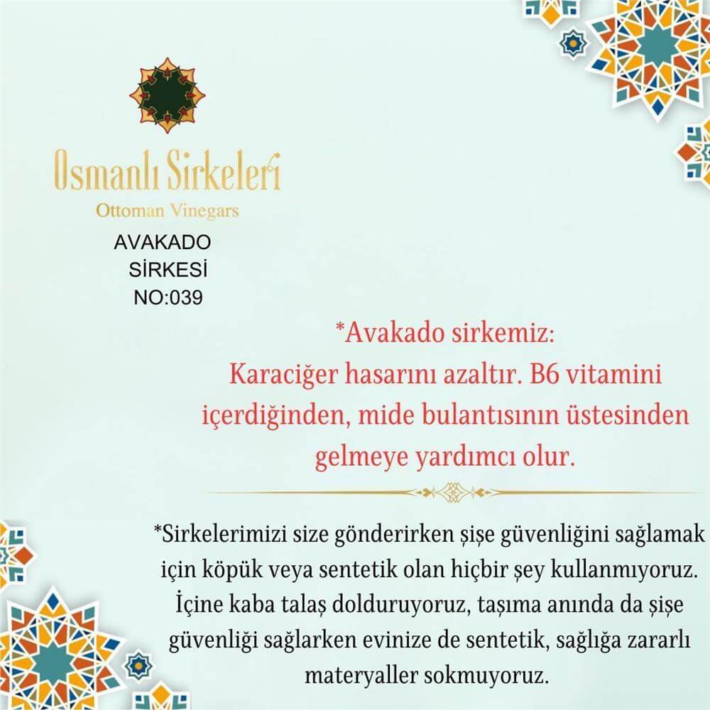 Egzotik - 02. Avakado Sirkesi - 500 ml