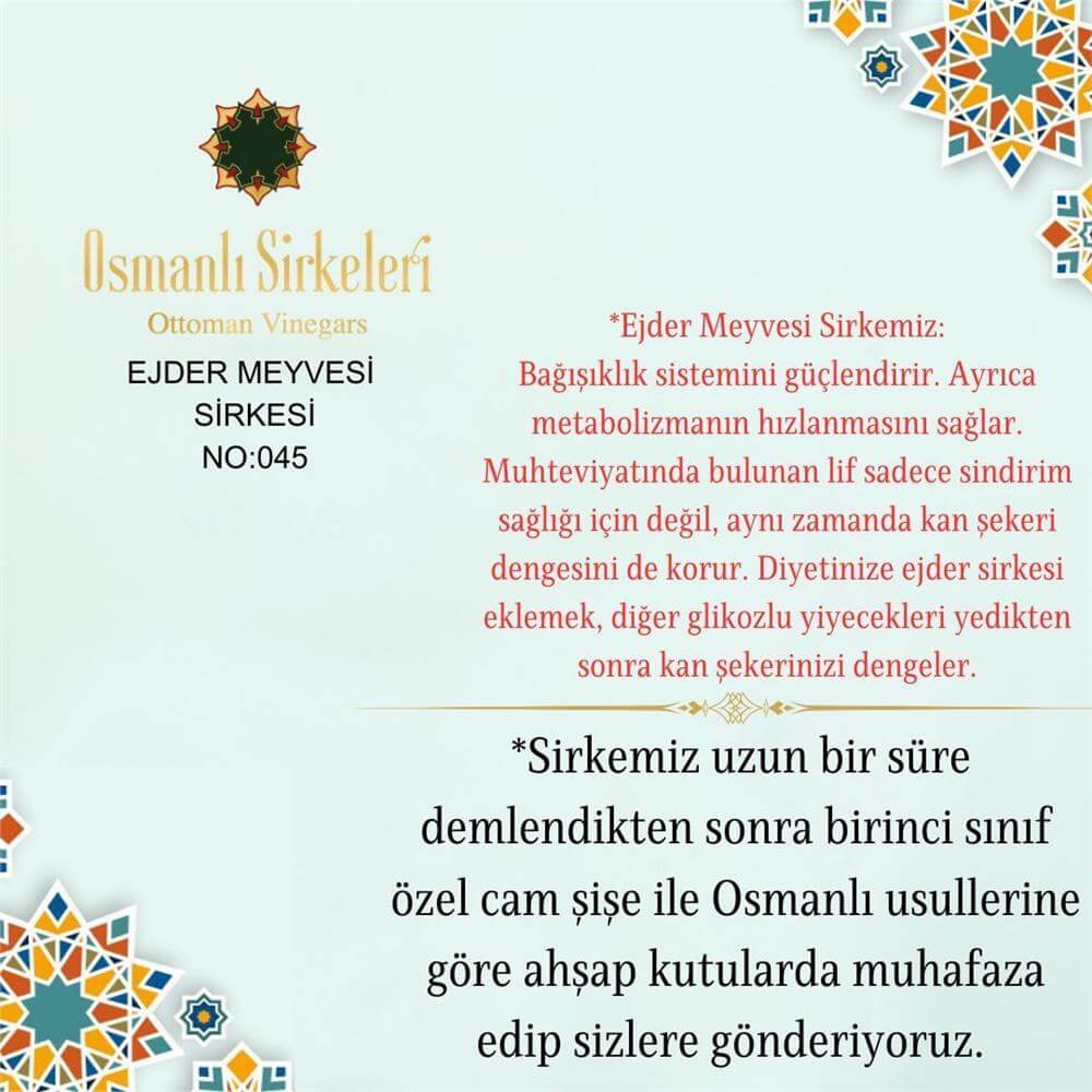 Egzotik - 02. Ejder Meyvesi Sirkesi - 500 ml