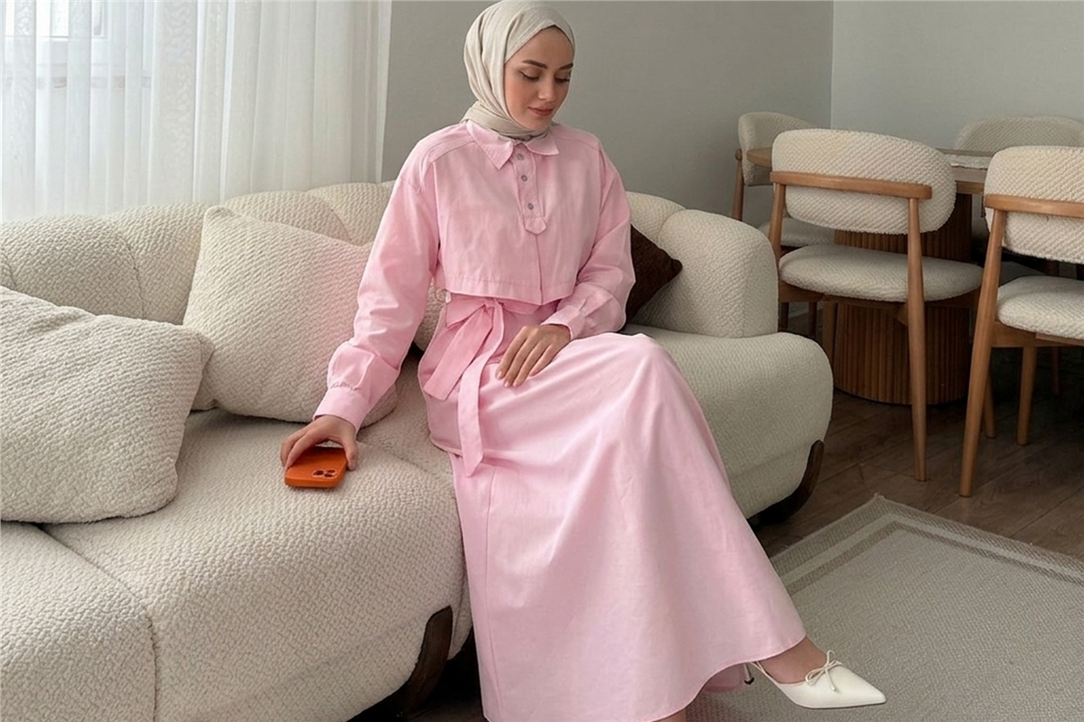 ELBİSE - PEMBE