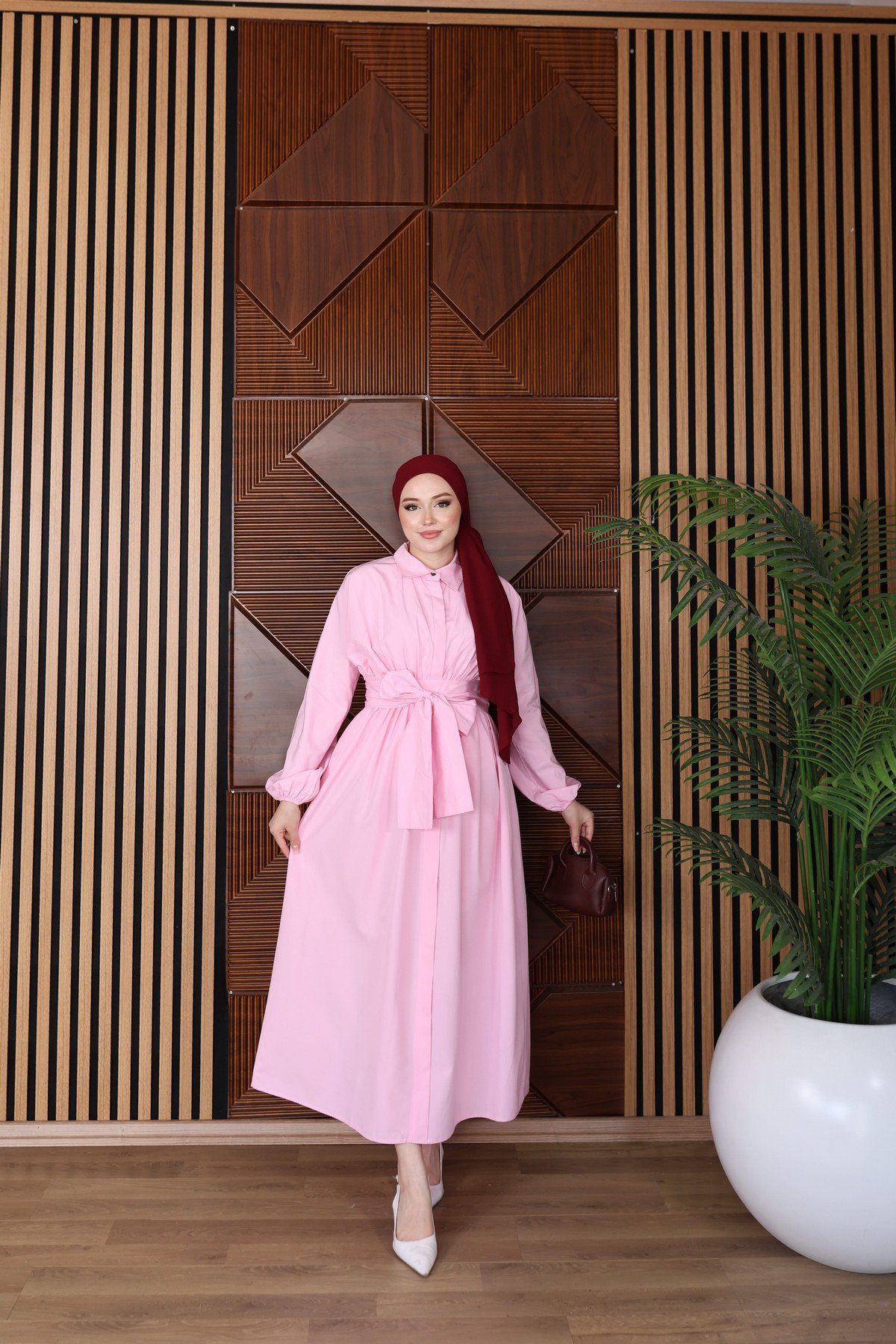 ELBİSE - PEMBE