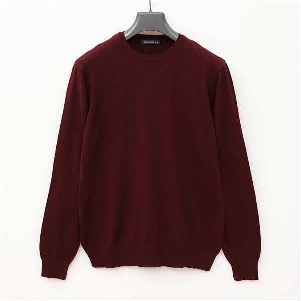Erkek Uzun Kol İnce Sweatshirt - 180803 - Koyu Bordo