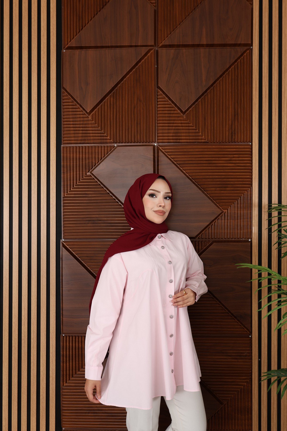 GÖMLEK - PEMBE