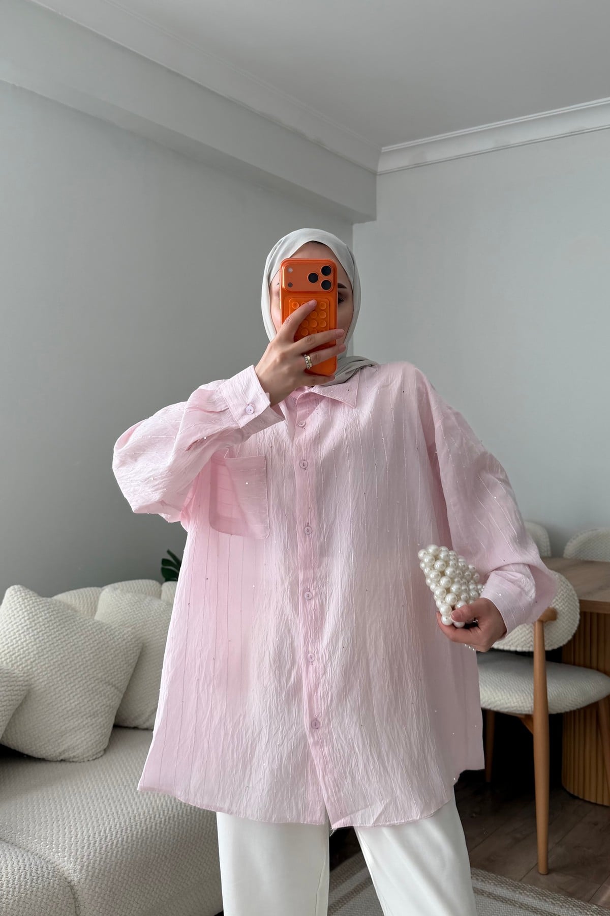 GÖMLEK - PEMBE