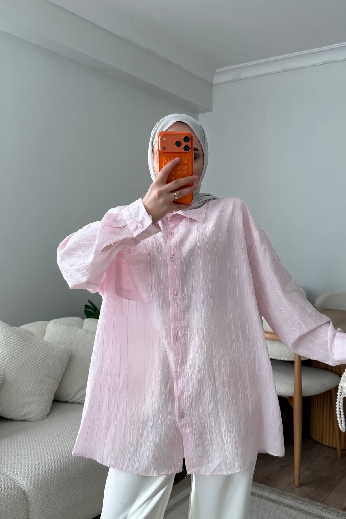 GÖMLEK - PEMBE