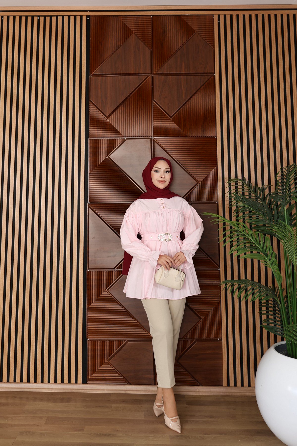 GÖMLEK - PEMBE