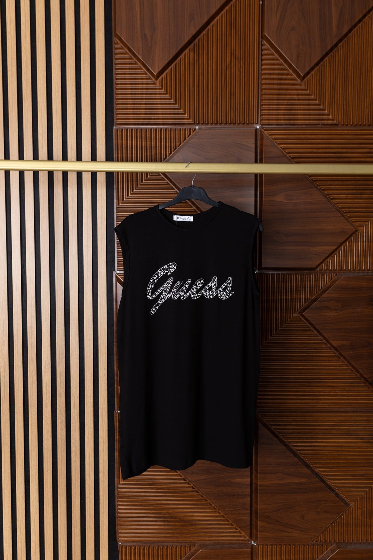 GUESS SIFIRKOL TUNİK - SİYAH