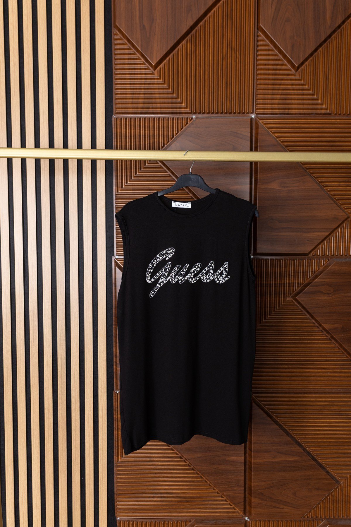 GUESS SIFIRKOL TUNİK - SİYAH