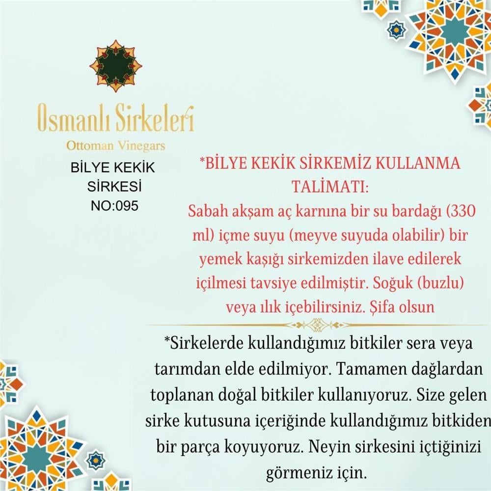İnfüzyon - 03. Bilye Kekik Sirkesi - 500 ml